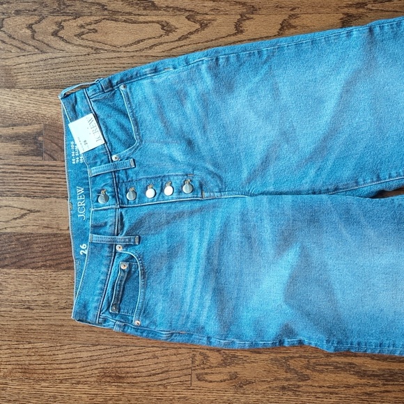 J. Crew Slim Wide High Rise Blue Jeans - Picture 2 of 6